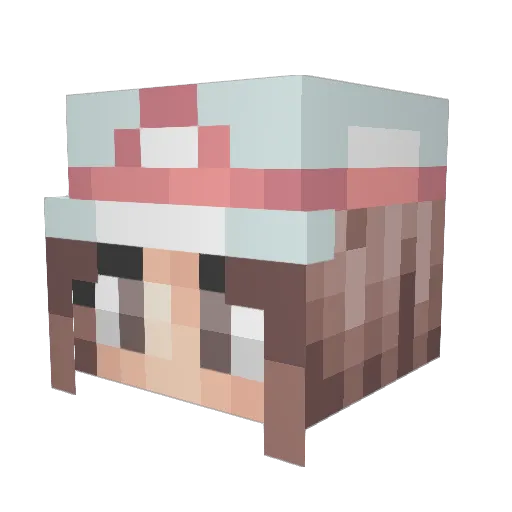 Euticas Minecraft avatar head, 3D render