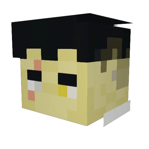 Euval Minecraft avatar head, 3D render
