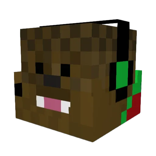 Euyuyo Minecraft avatar head, 3D render