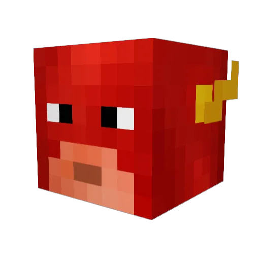 Euzee Minecraft avatar head, 3D render