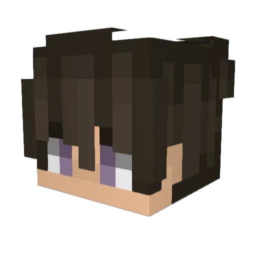 Ev01Kyan Minecraft avatar head, 3D render