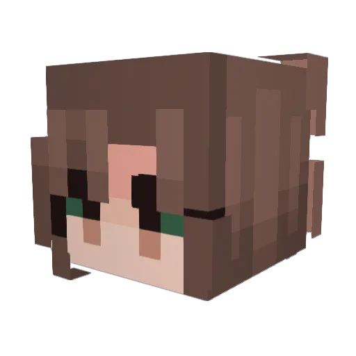 Ev13x Minecraft avatar head, 3D render