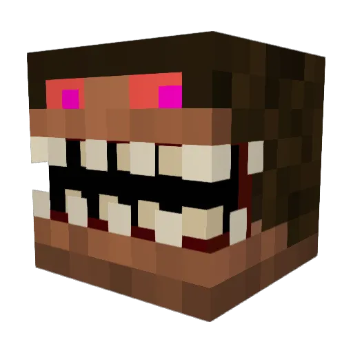 Ev1en Minecraft avatar head, 3D render