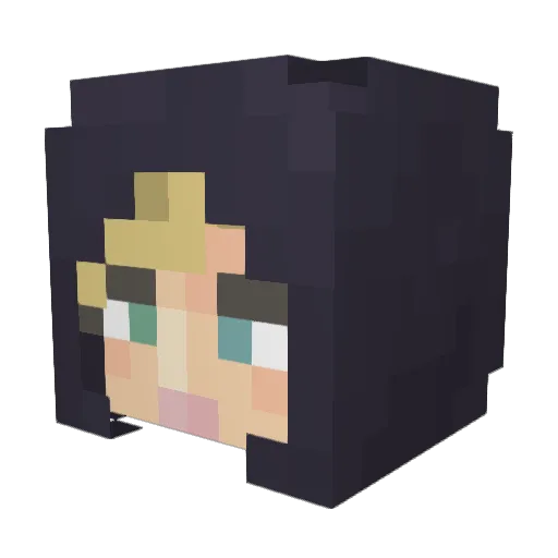 Ev4ma Minecraft avatar head, 3D render
