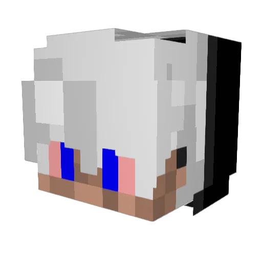 Ev7l Minecraft avatar head, 3D render