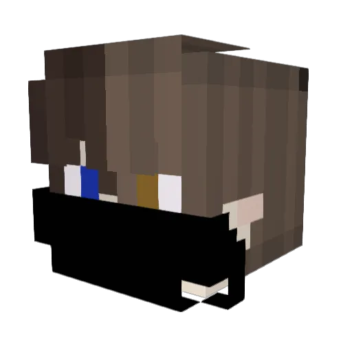 EvSkyRus Minecraft avatar head, 3D render