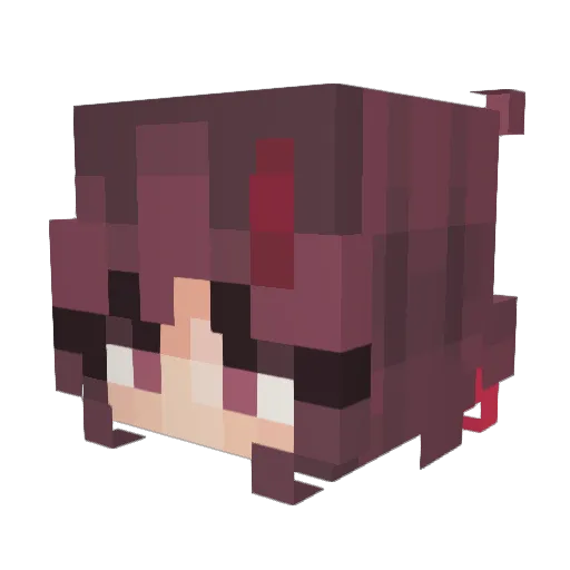Ev_MUA Minecraft avatar head, 3D render