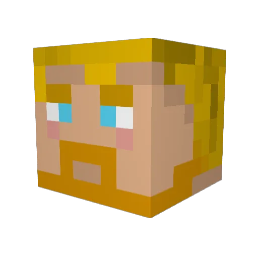 Eva1119 Minecraft avatar head, 3D render