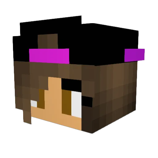 Eva16 Minecraft avatar head, 3D render