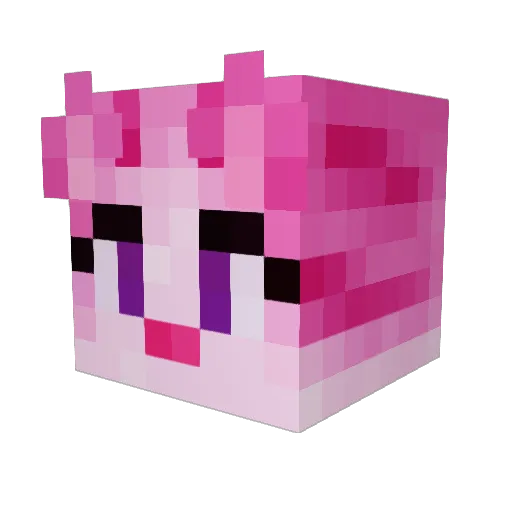 Eva2011eva Minecraft avatar head, 3D render