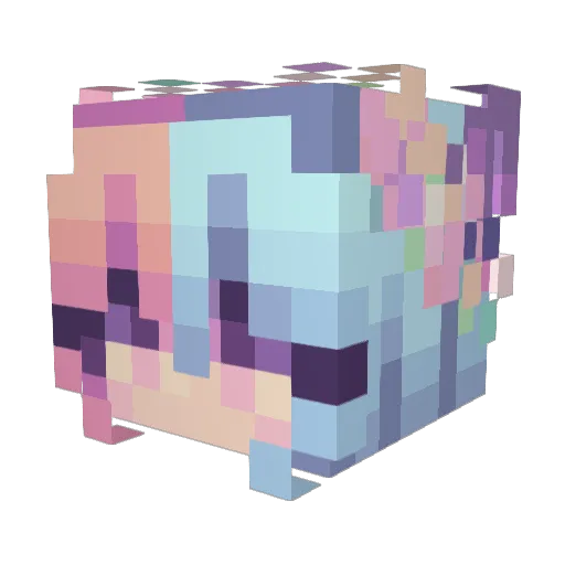 EvaMK13 Minecraft avatar head, 3D render
