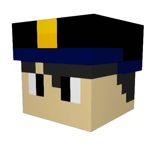 Eva_Train Minecraft avatar head, 3D render