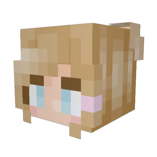 Eva_bee_ Minecraft avatar head, 3D render