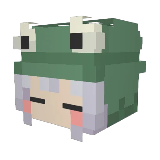 Eva_boss Minecraft avatar head, 3D render