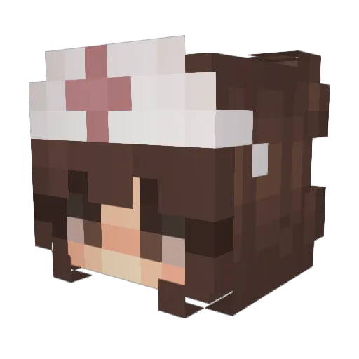 Evaahh1 Minecraft avatar head, 3D render
