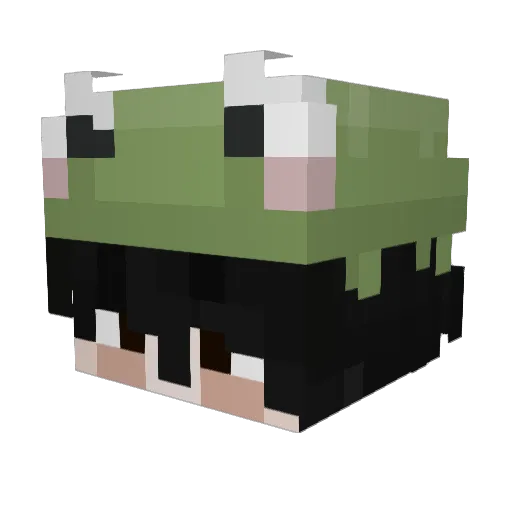 EvacPeppers Minecraft avatar head, 3D render