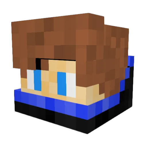 EvadeShiesty Minecraft avatar head, 3D render