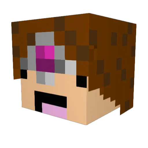 Evadifs Minecraft avatar head, 3D render
