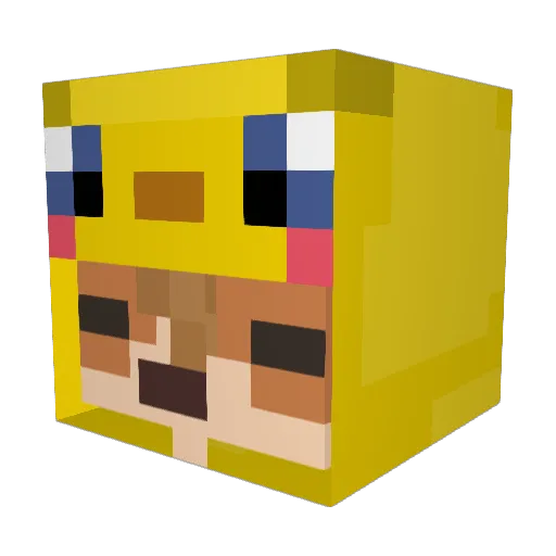 Evaji0422 Minecraft avatar head, 3D render