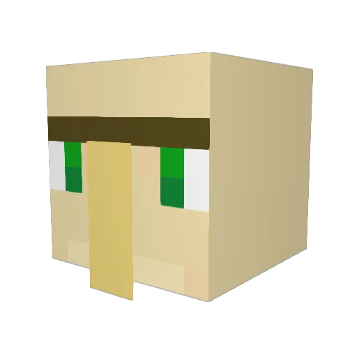 EvalleyO Minecraft avatar head, 3D render