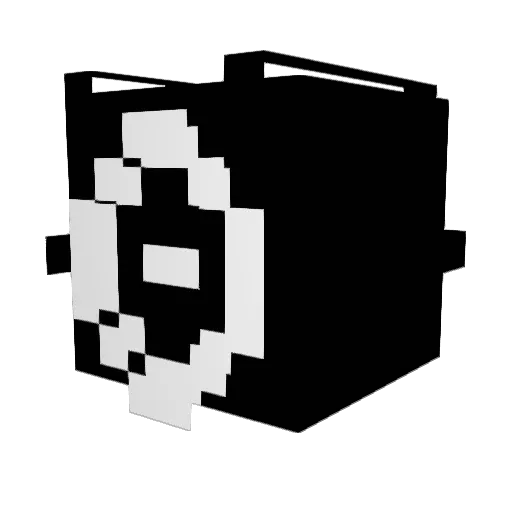 Evamescence Minecraft avatar head, 3D render