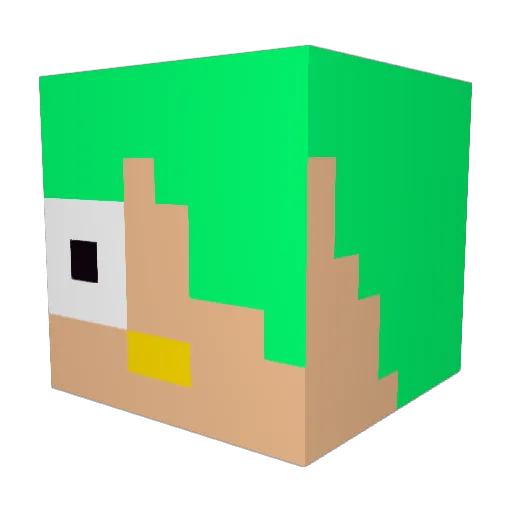 Evan2530 Minecraft avatar head, 3D render