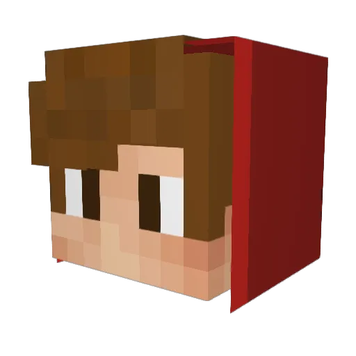 Evan98 Minecraft avatar head, 3D render