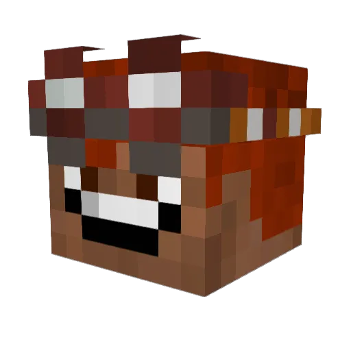 EvanBevin Minecraft avatar head, 3D render