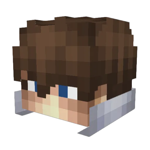 EvanEarthfire Minecraft avatar head, 3D render