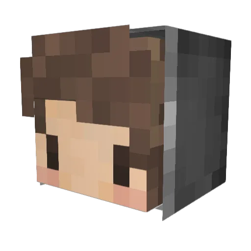 EvanFGamer Minecraft avatar head, 3D render