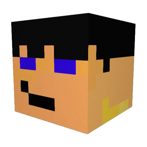 EvanGames123 Minecraft avatar head, 3D render