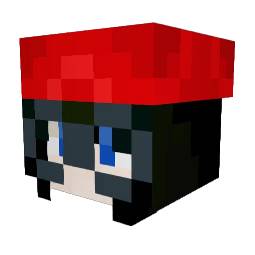 EvanIDC Minecraft avatar head, 3D render