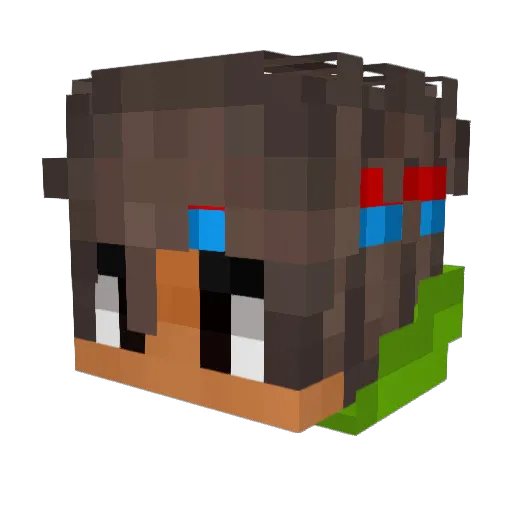 EvanIce Minecraft avatar head, 3D render