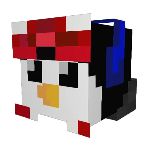 EvanMaster Minecraft avatar head, 3D render