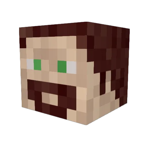 EvanTelling Minecraft avatar head, 3D render