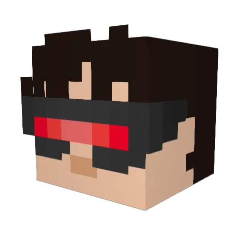 Evanatorr Minecraft avatar head, 3D render