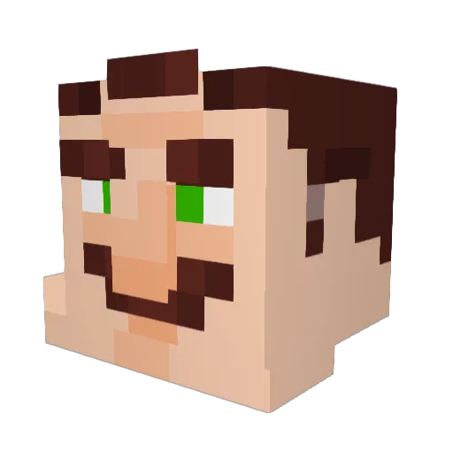 Evandy_07 Minecraft avatar head, 3D render