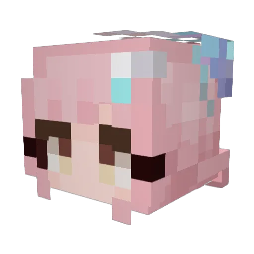 EvanesciaVA Minecraft avatar head, 3D render