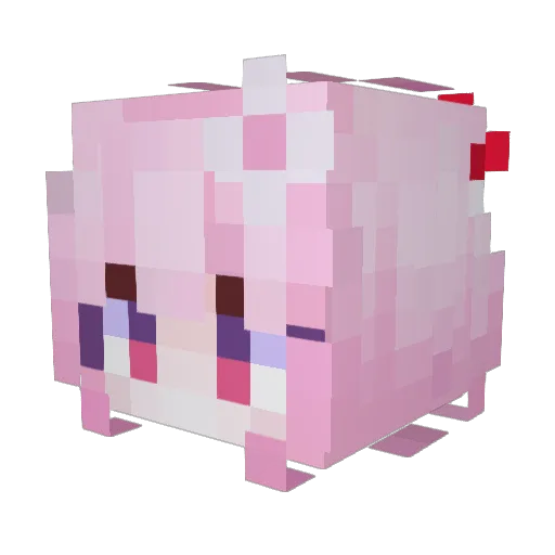 Evanescla Minecraft avatar head, 3D render