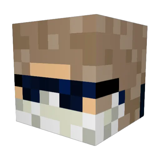Evangel1 Minecraft avatar head, 3D render