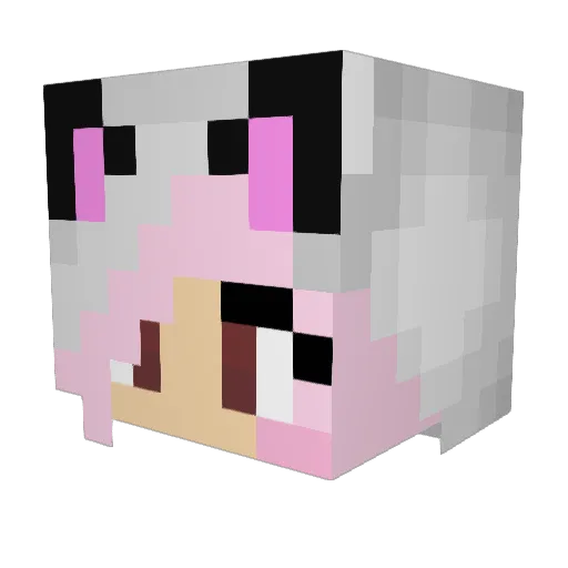 EvangelineMayhem Minecraft avatar head, 3D render