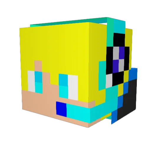 Evanlito Minecraft avatar head, 3D render