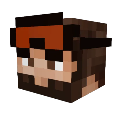Evanp2000 Minecraft avatar head, 3D render