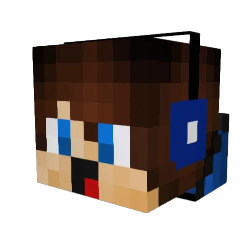 Evanquish Minecraft avatar head, 3D render