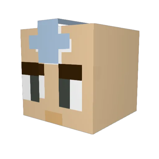 Evanu23 Minecraft avatar head, 3D render