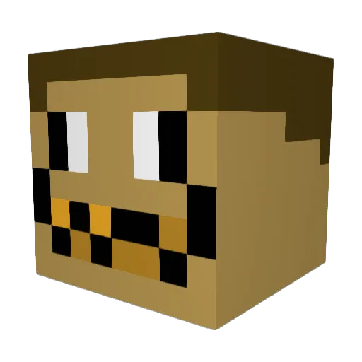 Evarla Minecraft avatar head, 3D render