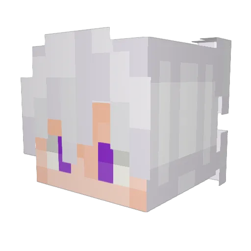 EvarnFrost Minecraft avatar head, 3D render