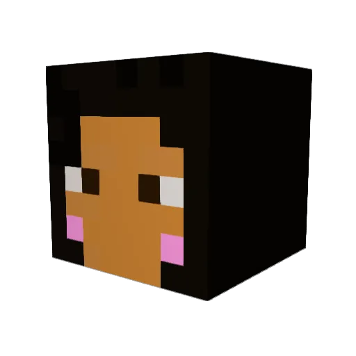 Evatalia Minecraft avatar head, 3D render