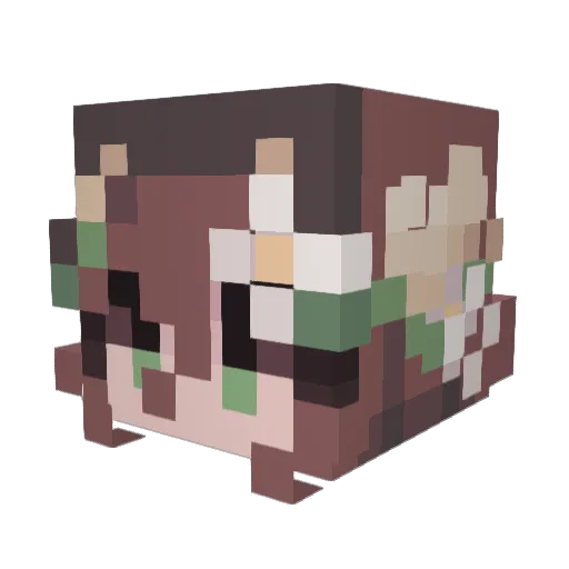 Eve0624 Minecraft avatar head, 3D render