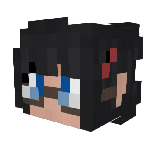 EveDarko Minecraft avatar head, 3D render